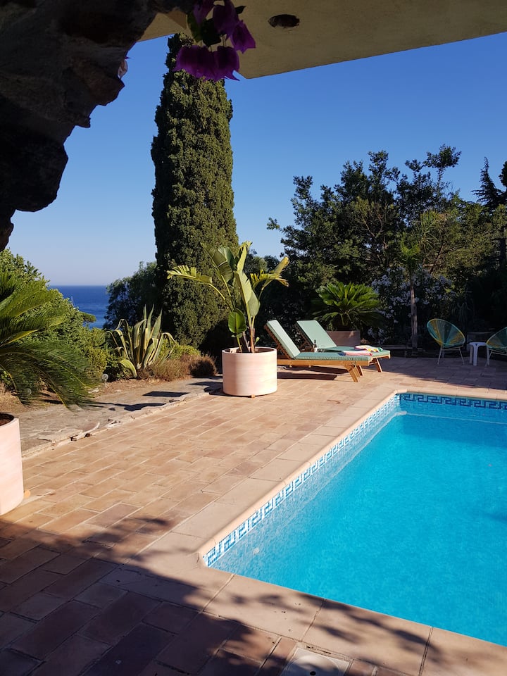 Atemberaubende Villa Mit Meerblick, Pool Und 300 Meter Zum Einsamen Strand - Le Lavandou