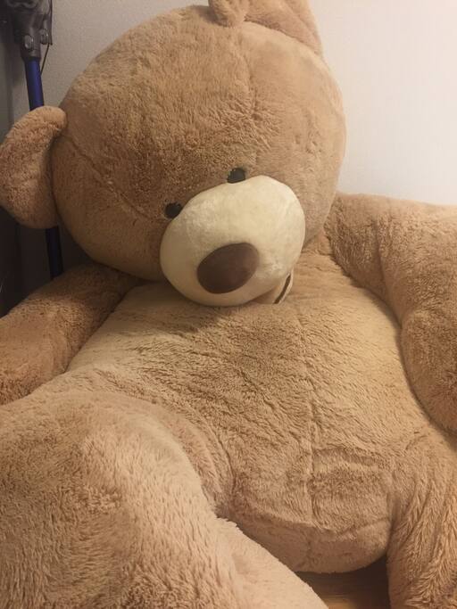 A Big teddy bear. It's good to take a nap on it!