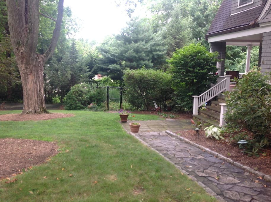 Walkway in front of house
