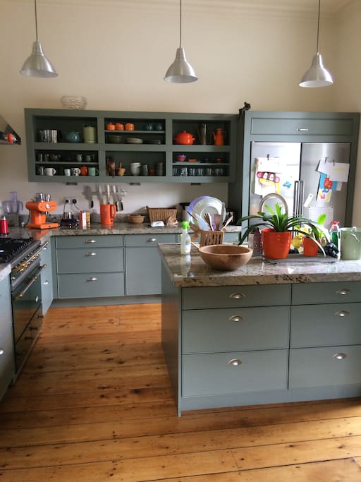 The kitchen is bright and spacious and well equipped