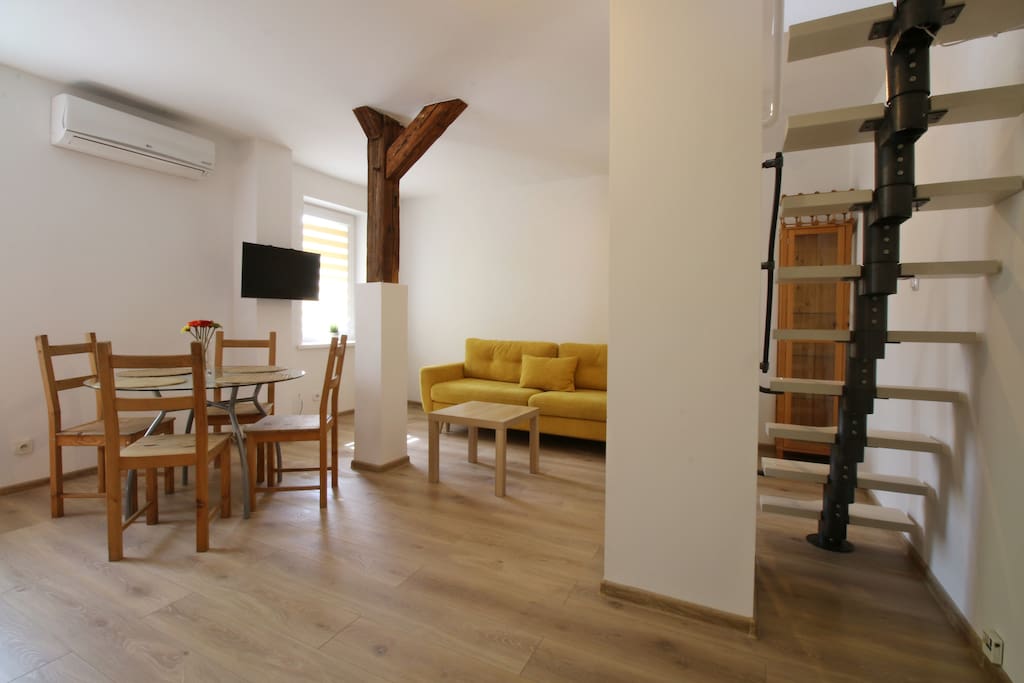 Living room after renovation - AC!