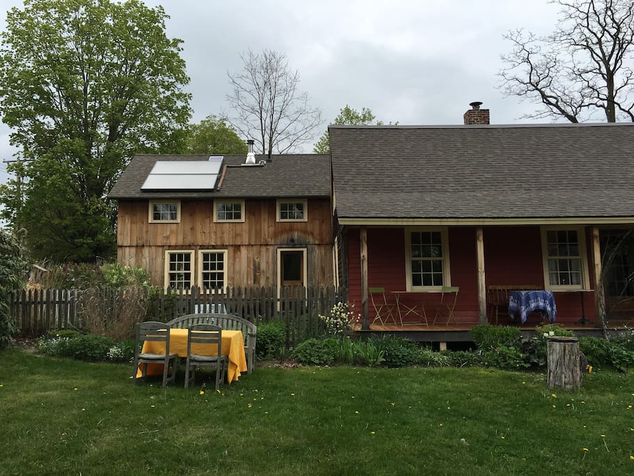 The Guest House is Attached to the Red Main House