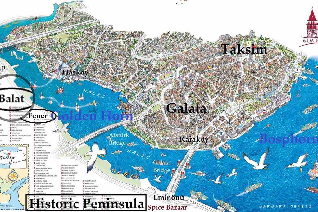Location of home in historical peninsula - Golden Horn, Balat