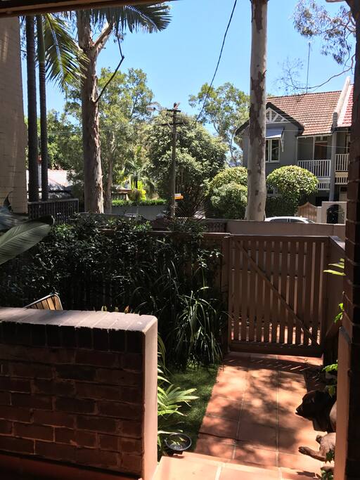 Leafy outlook from the verandah, perfect place for an evening BBQ