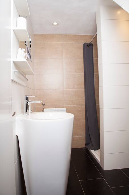 Luxe badkamer met douche