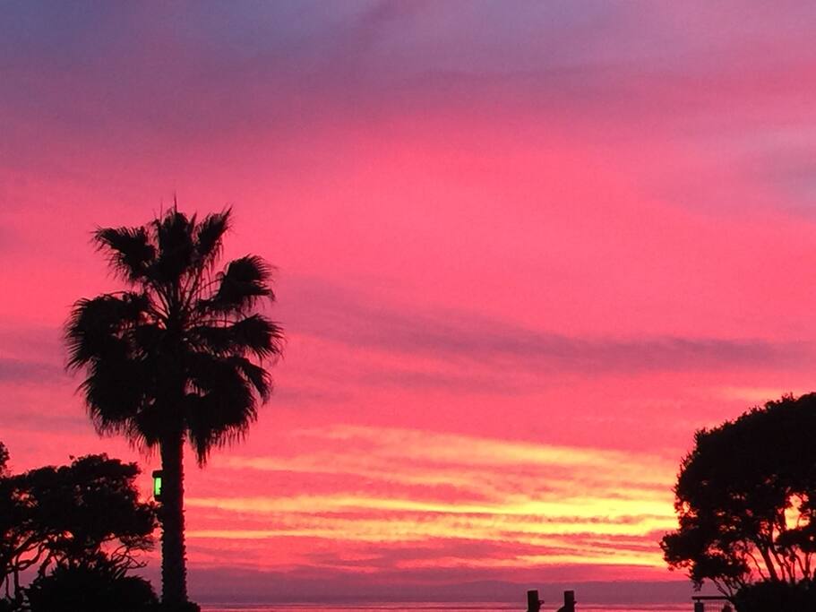 This is your view of the ocean and gorgeous sunsets.