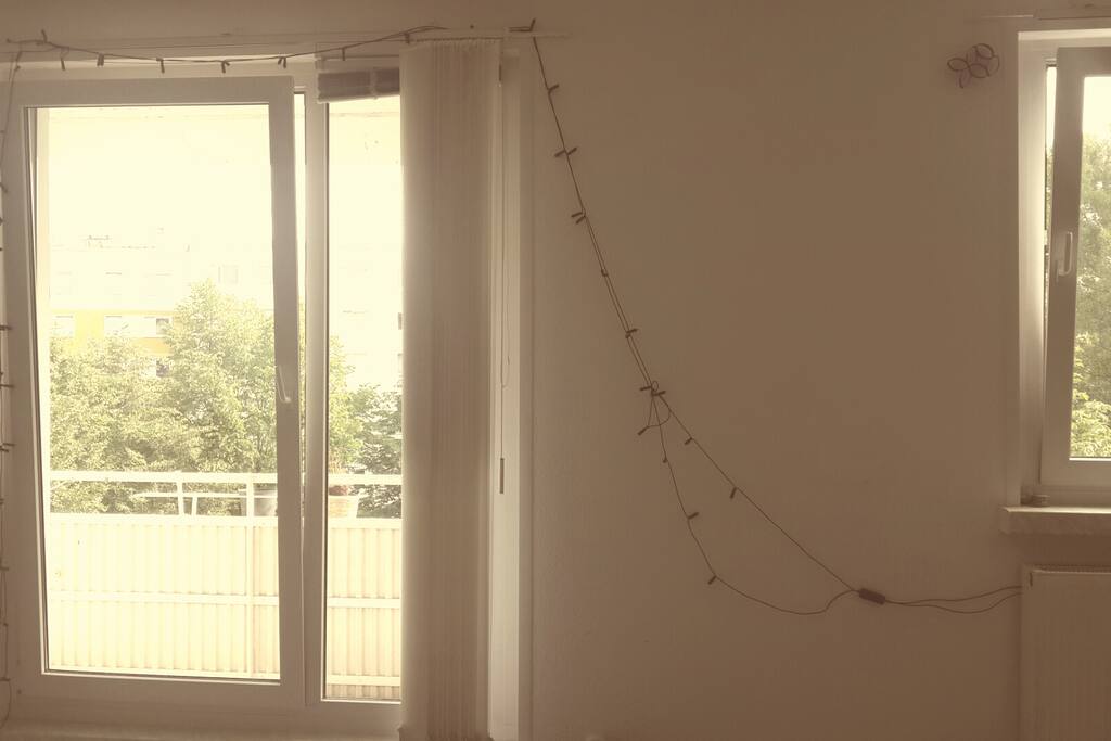Living Room with balcony