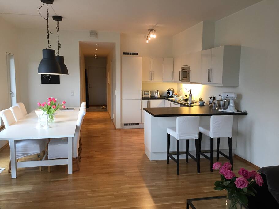 Kitchen + dining area up to 12 persons