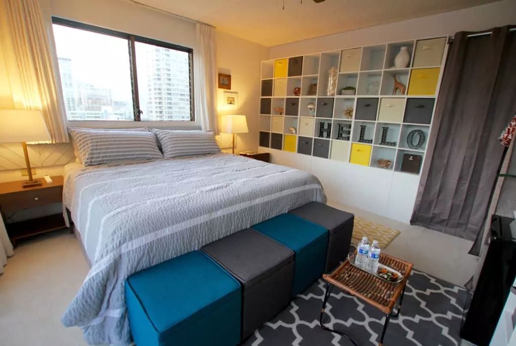 Memory form top king sized bed.