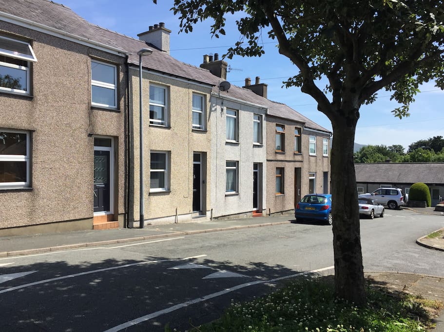 View of house and street.