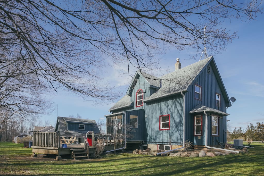 Explore our 2 acres of fields and woods.