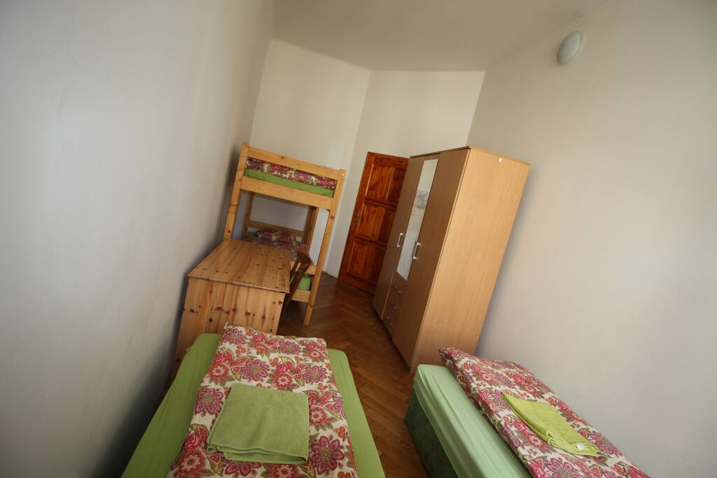 YOUR PRIVATE BEDROOM B2 arranged for 4 persons, writing desk , chair, wardrobe