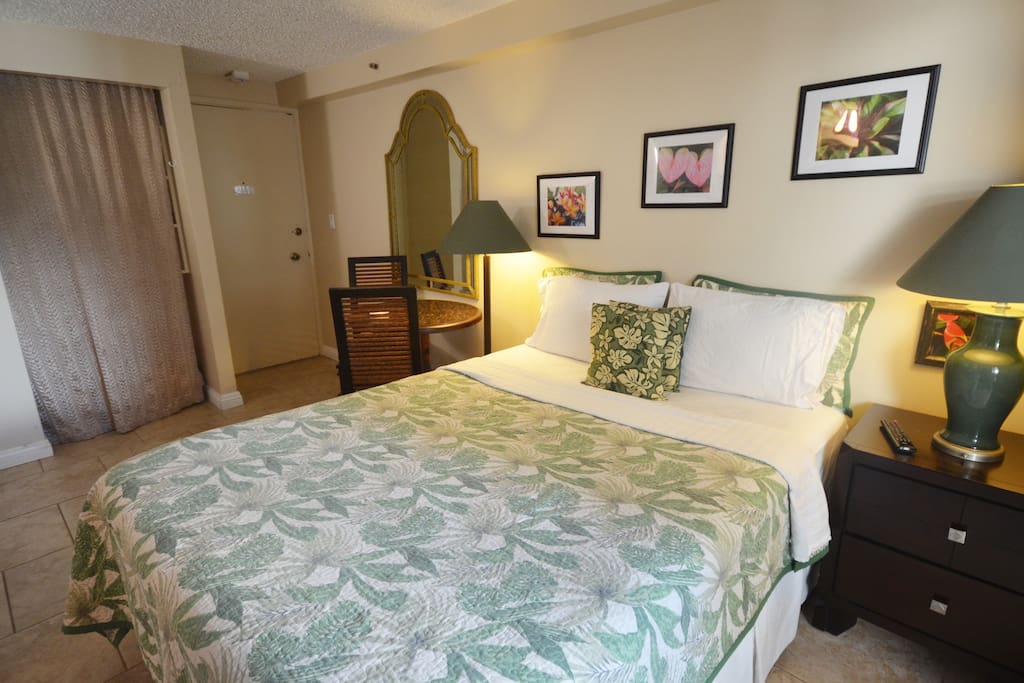 Queen Size bed with new linens