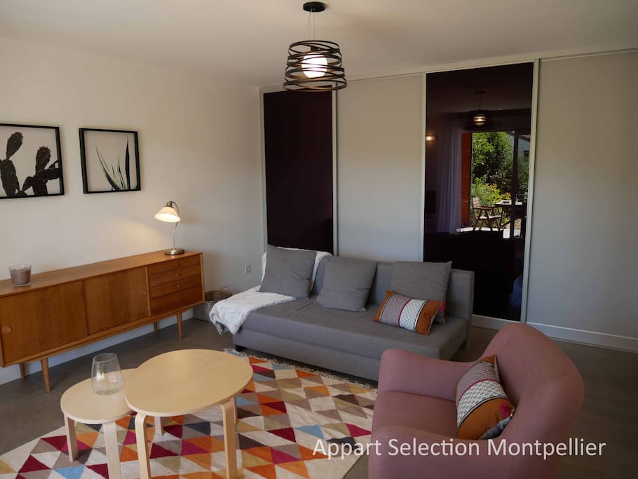 Le salon de l'appartement Jardin d'Aiguelongue by Appart Selection Montpellier