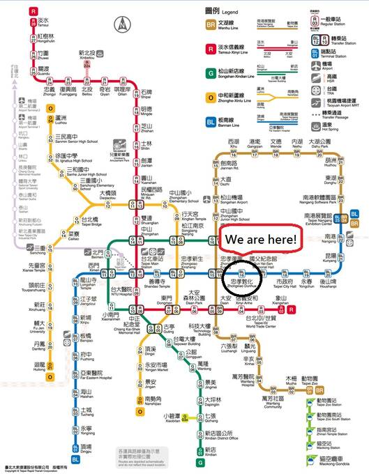 我們家在忠孝敦化站這邊呦^^