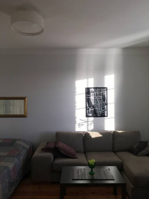 Sofa can comfortably accommodate 1, or 2 smaller ones.