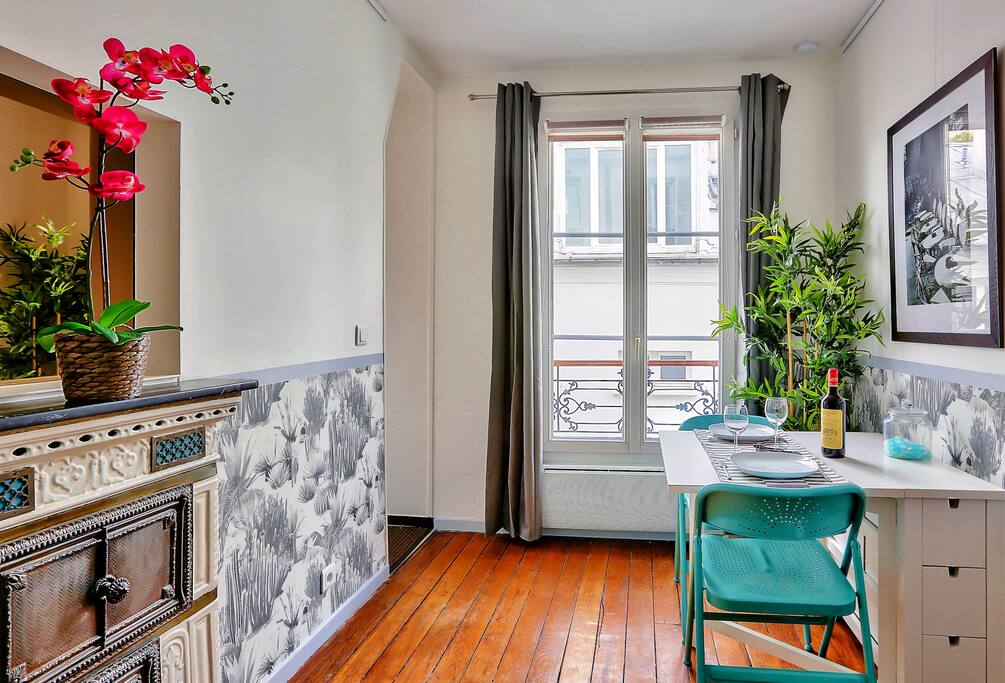 The living room has a double-glazed windows