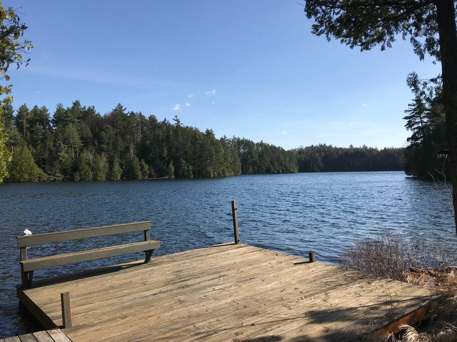 Large dock with view of lake