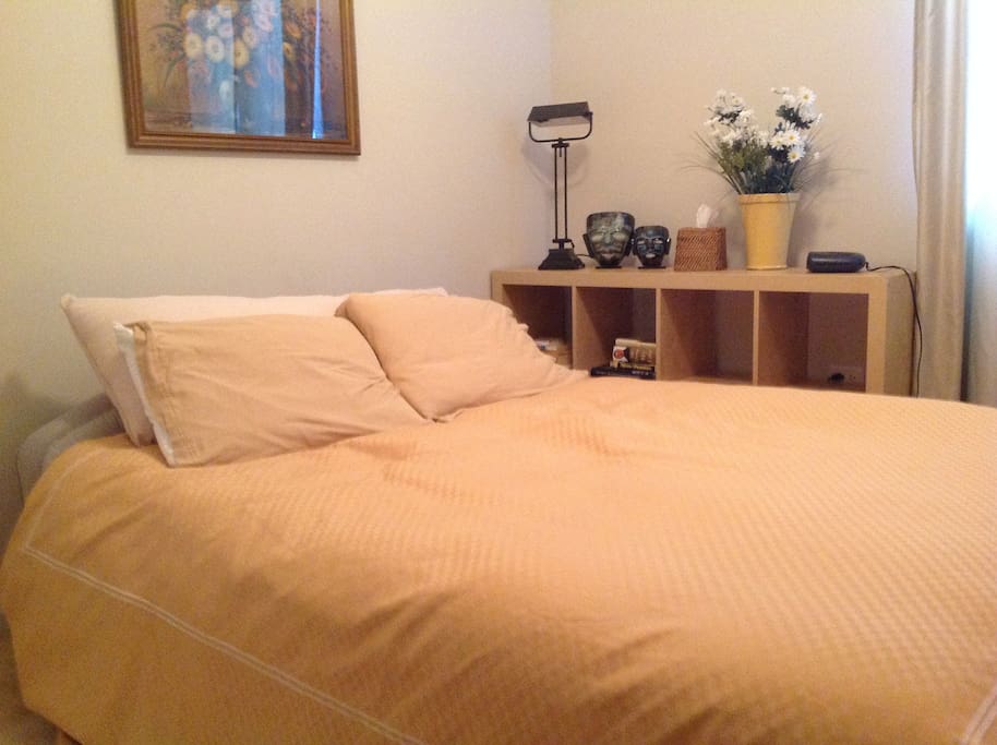 Cozy winter time with flannel sheets, down comforter...