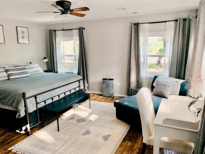 Farmhouse primary bedroom