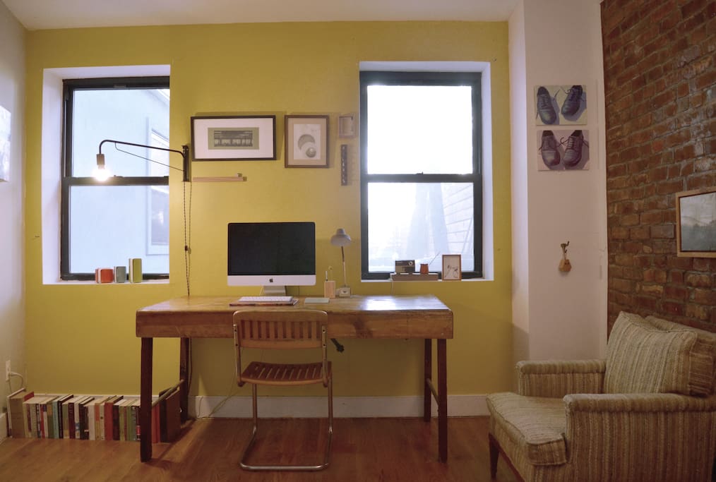 Your very own home office — technically, my home office, but you have full reign with the iMac.