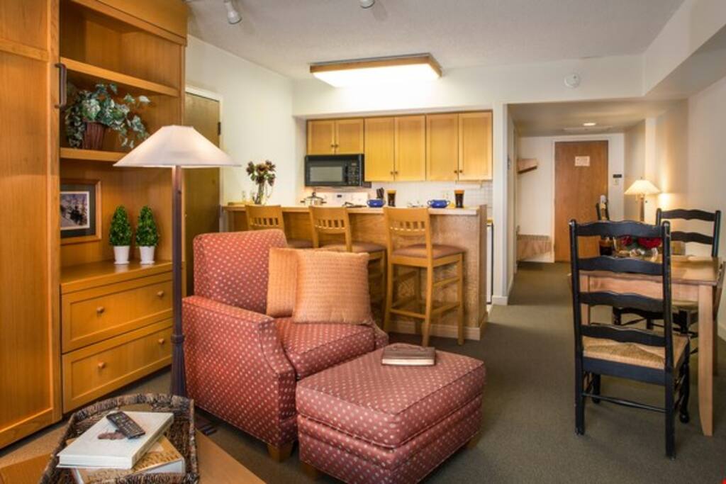 The kitchenette allows you to prepare snacks and meals in the privacy of your own unit.