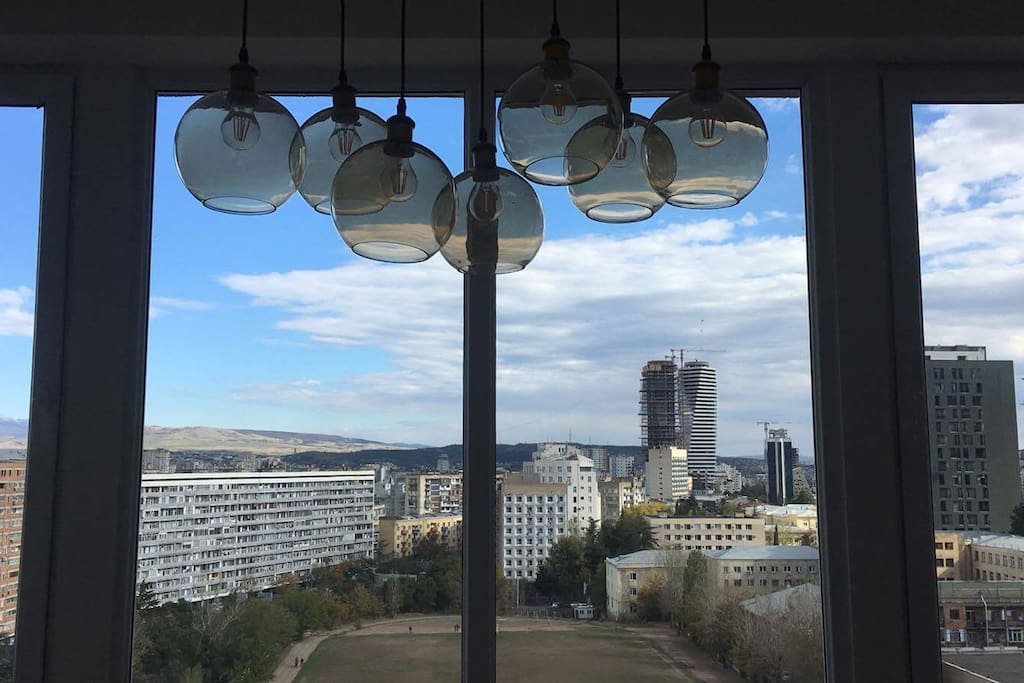 The view from the living room