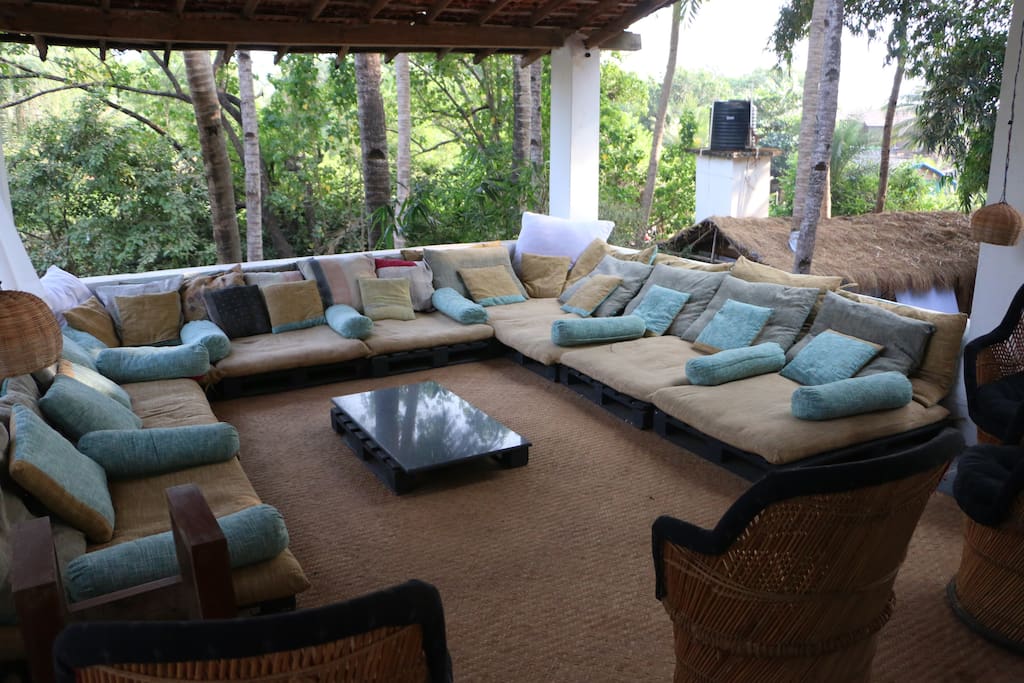 the yogashala/ chilling zone common terrace area ( on top of Posada Athena )