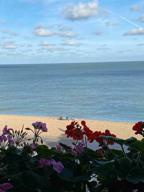 Top performing Airbnb: Beachfront penthouse apartment with sea views in Deal