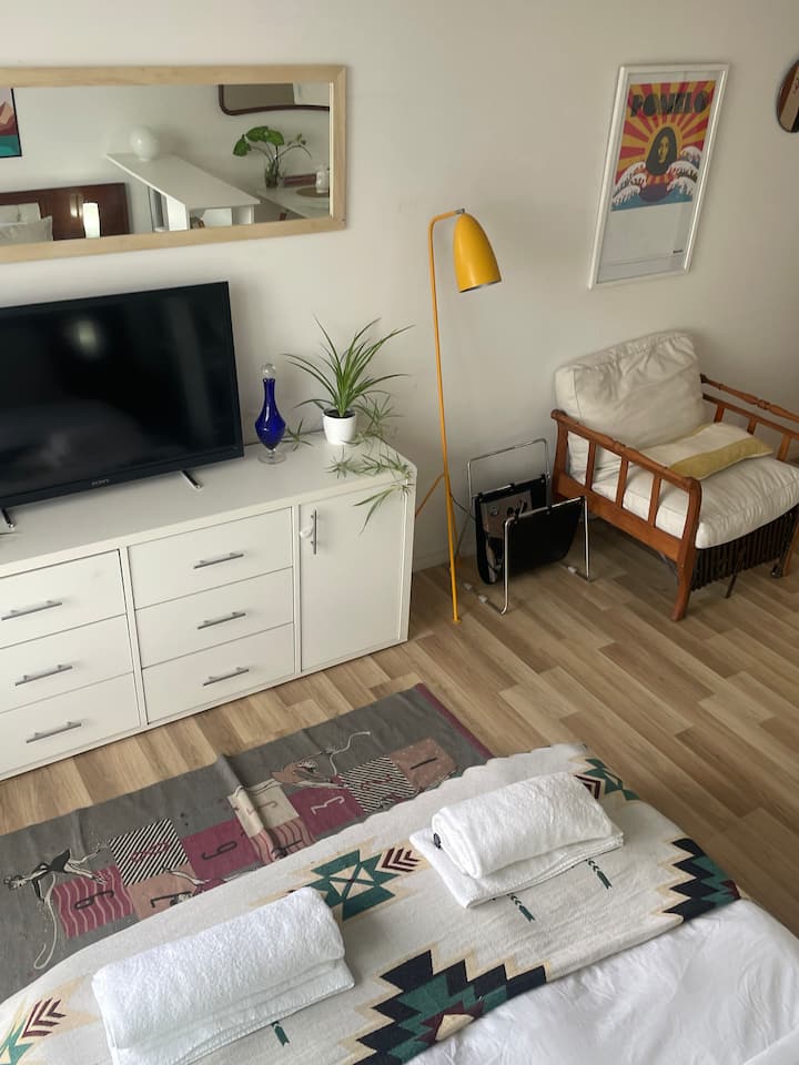 Estudio amoblado con balcón en Balvanera