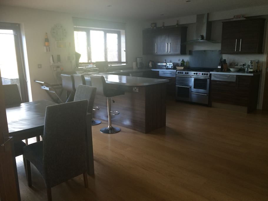 Large open plan kitchen