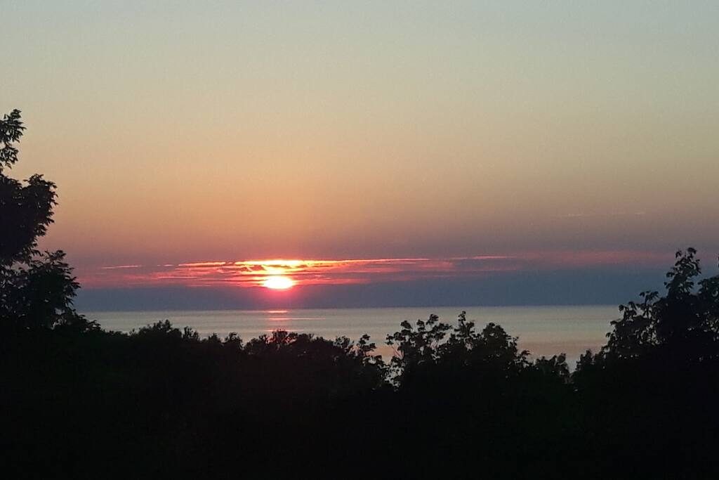 Evening sunset view from the deck