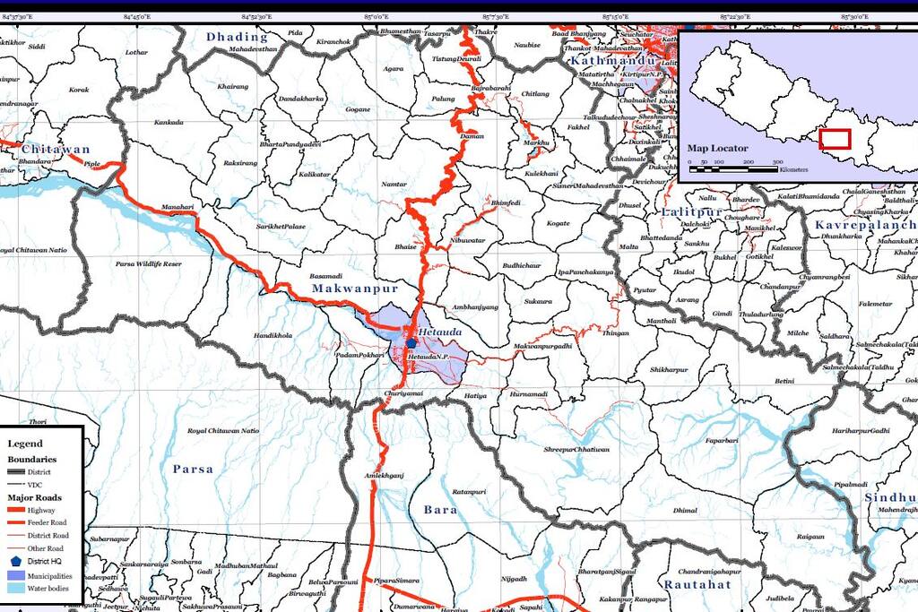 Makwanpur District Map