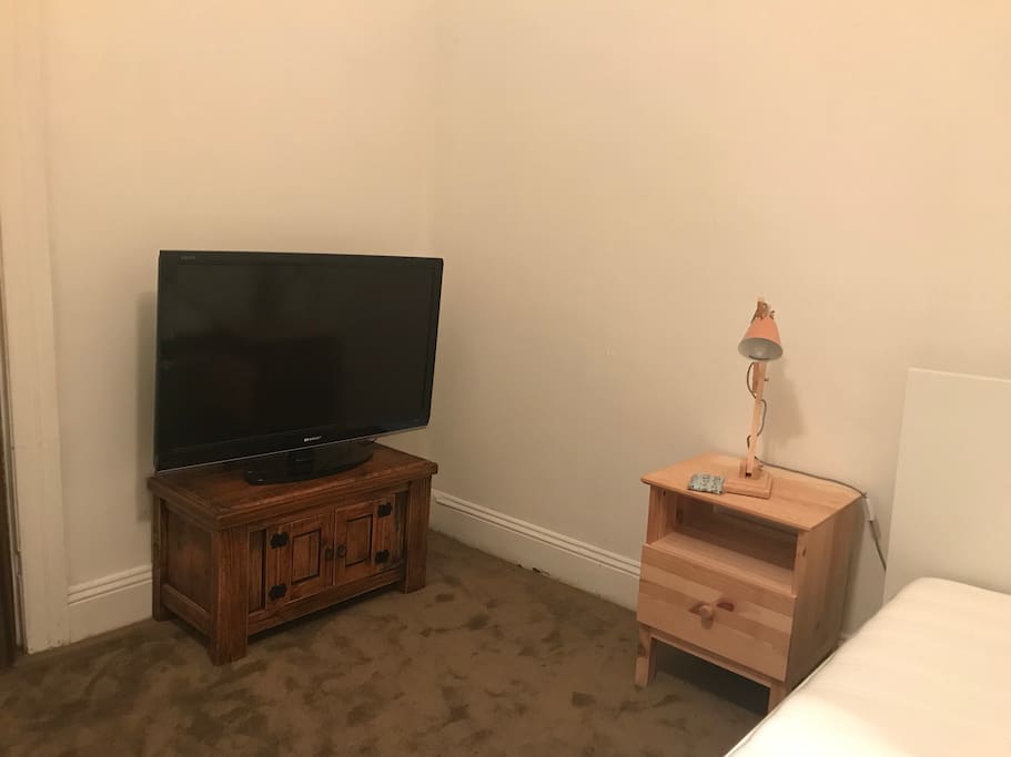 Lamp, television plus extra storage space