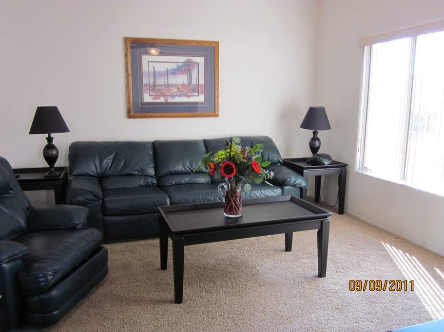 Bright livingroom with a 50 inch tv