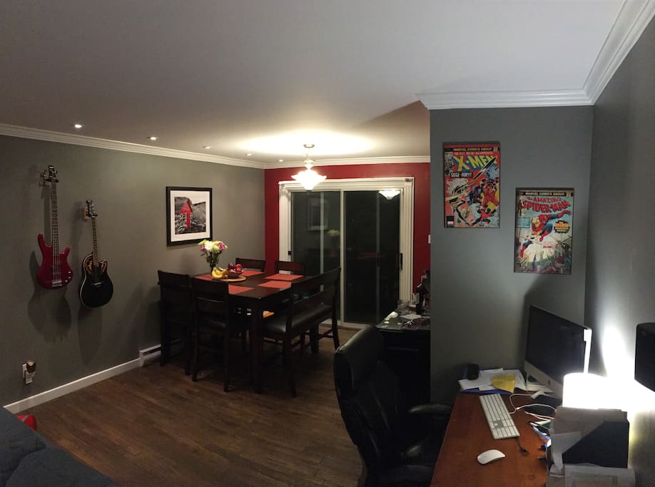 Dinning area and desk