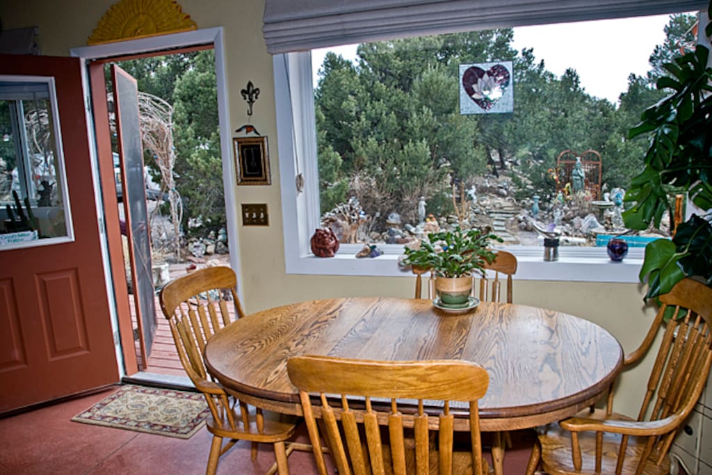 Dining area and view of gardens