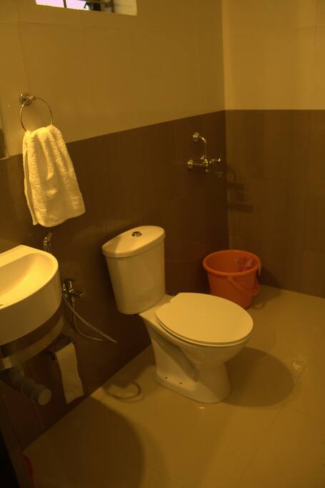 Washroom has hot shower