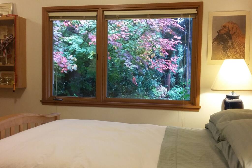 Comfortable queen bed in first bedroom