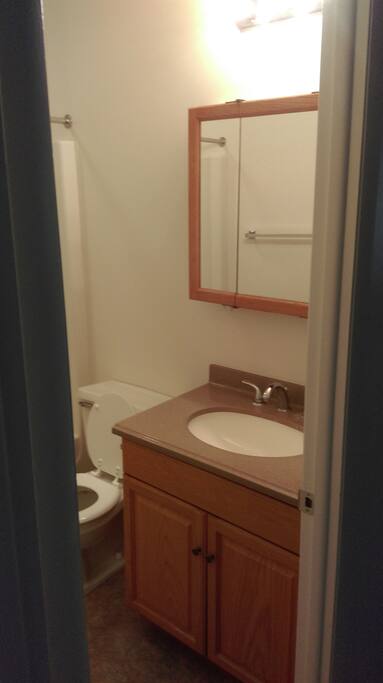 Private bath (will include curtains, toilet paper, and towels)
