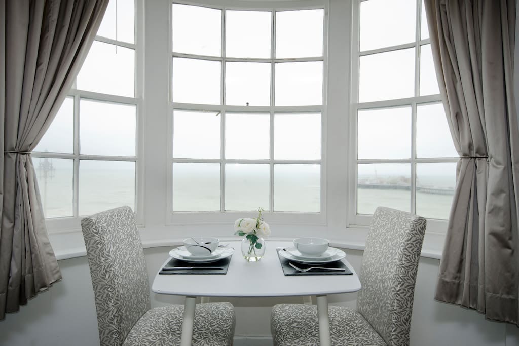 Beautiful window where you can dine or work whilst taking in the spectacular view