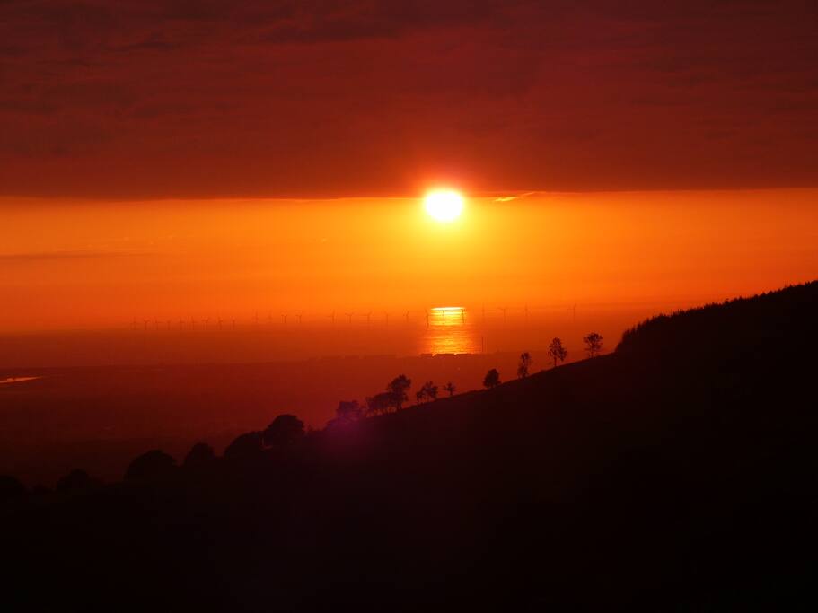 Sunset over the Irish Sea early summer