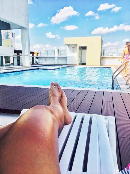 Piscina exclusiva con sauna,te sientes mejor que en casa!!