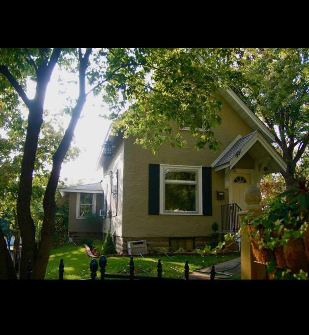 Front of the house in the spring