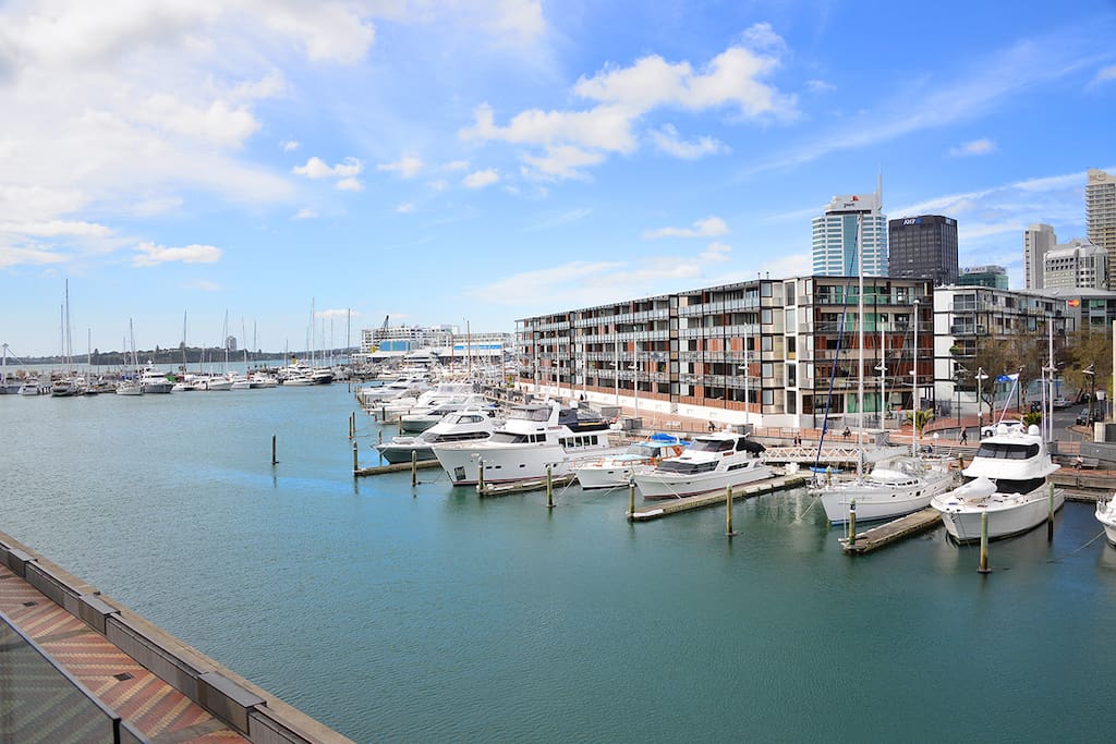 with amazing views of the marina
