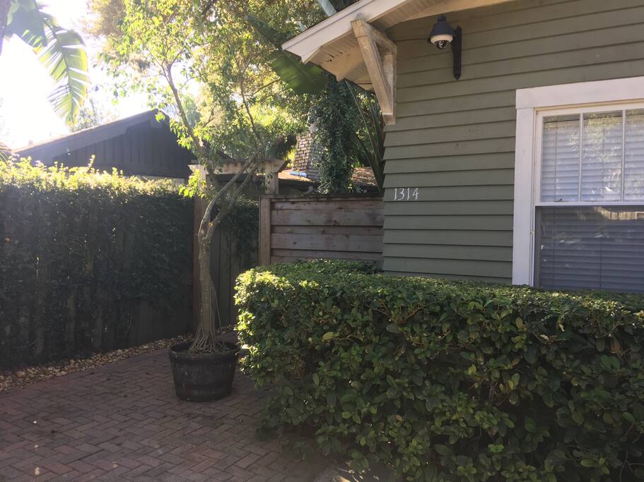 Private entrance and parking.