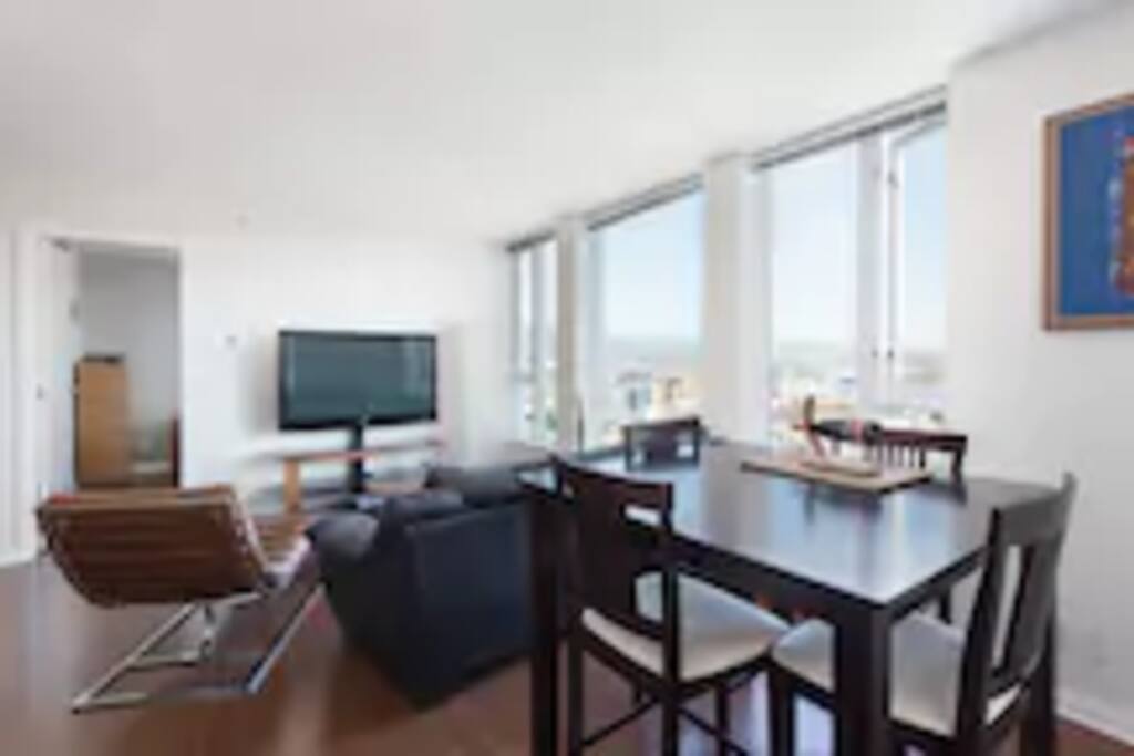 Living Space with comfort area and TV & media centre so you can chill out.