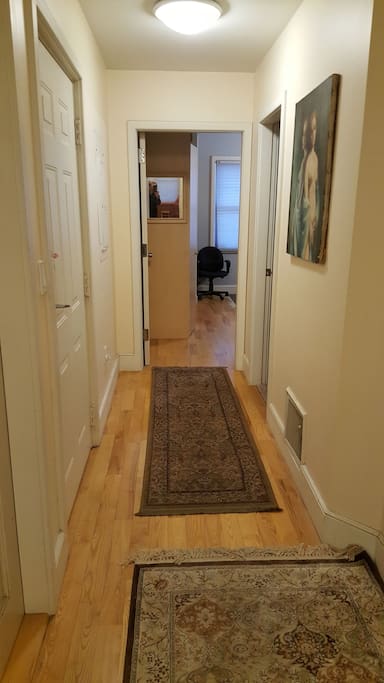 It's the very large room at the end of the hallway.