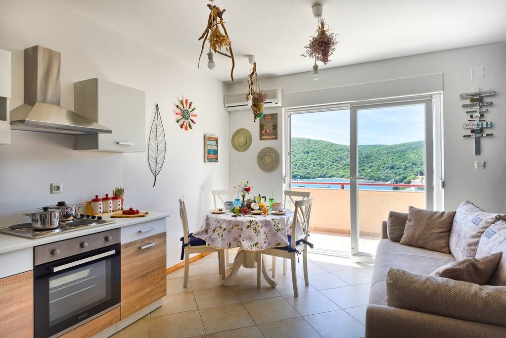 zona living con vista mare