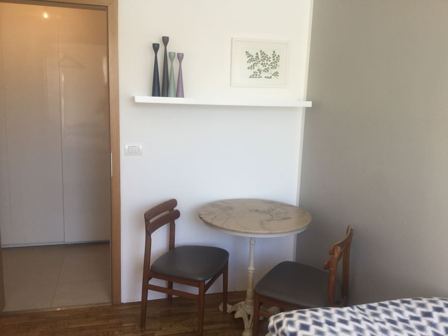 A table for two in the room
